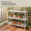 KEPLIN White 3 Tier Natural Bamboo Shoe Rack Easy Assembly 6
