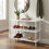 KEPLIN White 3 Tier Natural Bamboo Shoe Rack Easy Assembly 7