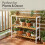 KEPLIN 3 Tier Natural & White Bamboo Shoe Rack Easy Assembly 7