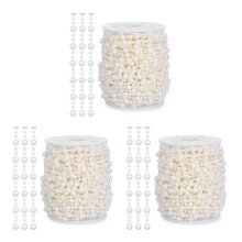 3 Perlenkette Beige Strapazierfähige Künstliche Perlenschnur