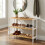KEPLIN 3 Tier Natural & White Bamboo Shoe Rack Easy Assembly 8