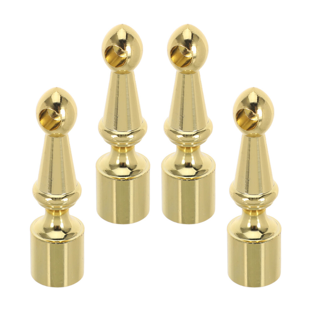 4Pcs Gold Metal Spindles Furniture Connectors Glass Railing Post Caps 3751012533532