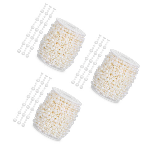 3 Perlenkette Beige Strapazierfähige Künstliche Perlenschnur 2
