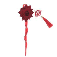 Red Rose Hairpin Stick Acrylic Vintage Floral Hairpin for Wedding