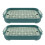 2Pcs Green PP Rabbit Litter Box with Antisplash Edge for Small Pets 1