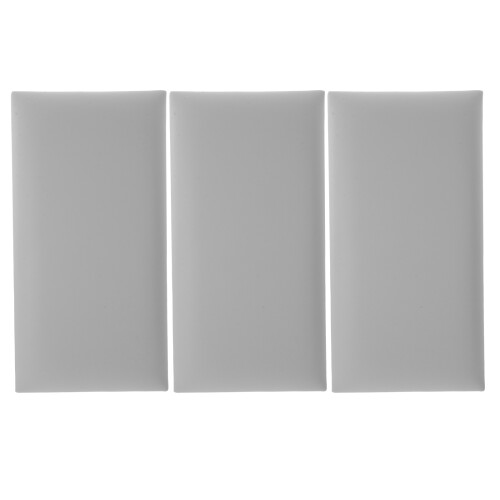 3Pcs Light Grey Soft PVC Wall Cushion Padding for Childrens Room
