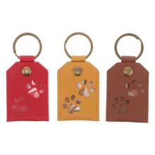 3Pcs Assorted Color PU Pet Hair Souvenir Keychain Durable Memorial