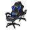 (Blue)Massage Gaming Chair Recliner with Footrest 1