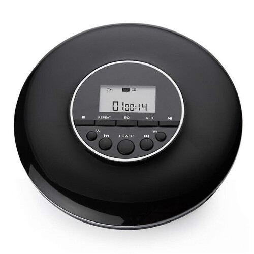 Portable CD Player MP3 Music Player with Stereo Earbuds Black 1