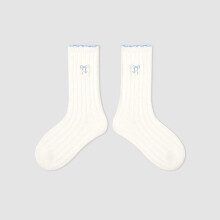 Girls' bow lace ribbon sleeve knee-high socks, school and dress-up games