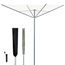 Livivo 45M 4-Arm Rotary Clothes Airer Round Arms