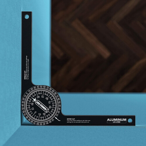 Angle Protractor | Aluminum Angle Ruler, 360 Angle Measurement, with Laser-Engraved Graduations, for Woodworking, Homework, Constructi 2