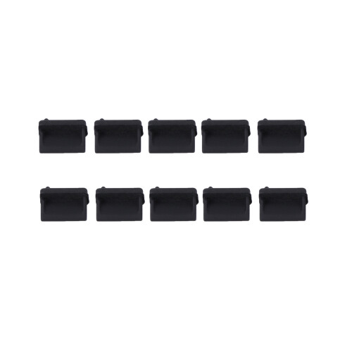 10 pcs Silicone USB port plug dustproof plug stopper protection cap black