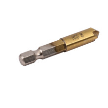 6 x 5 Flute 90degree 1/4inch Hex HSS Countersink Drill Bit Set Chamfer Cutter 6-19
