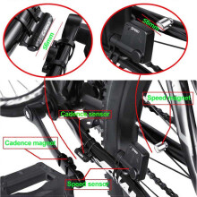 Compatibil cu computere wireless pentru biciclete cu senzori de ritm cardiac, computer de bicicletă multifuncțional rezistent la ploaie cu e