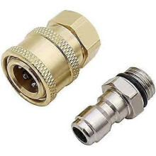 1/4" High Pressure Washer Quick Connect Brass High Pressure Washer Coupler Adapter Fitting for High Pressure Washer Couplers for High Pressure Water G