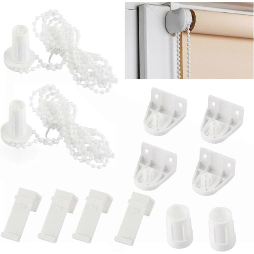 Pack 17mm Blind Brackets - Window Replacement Parts - Curtain Fixing Kit for Blackout Roller Shutters