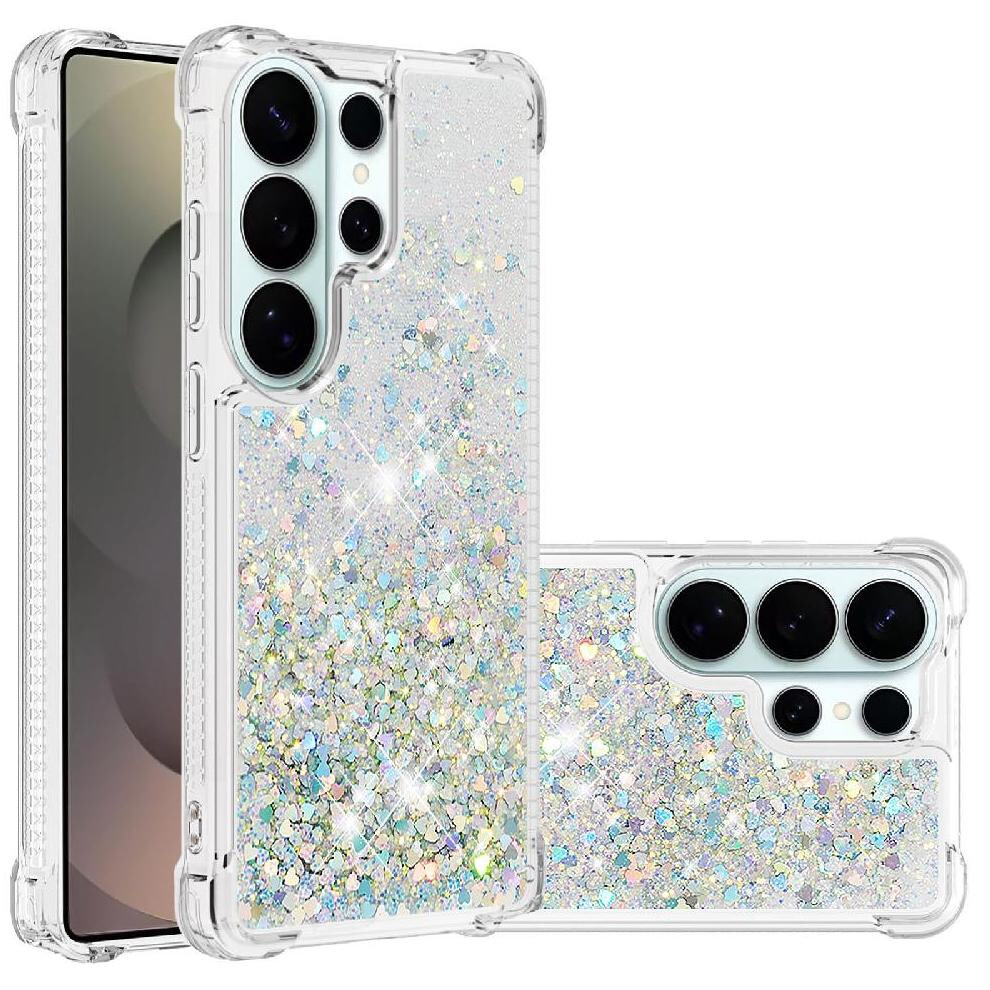 Photos - Case  Phone  For Samsung Galaxy S26 Glitter Sparkle Cute Liquid Clear Flowing TPU Protective Shockproof Quicksand