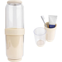 Travel Toothbrush Case with Cover, Portable Toothbrush Holder for Standard Manual Toothbrush, Slim Plastic Toothbrush Box for Travel, Home, Gym