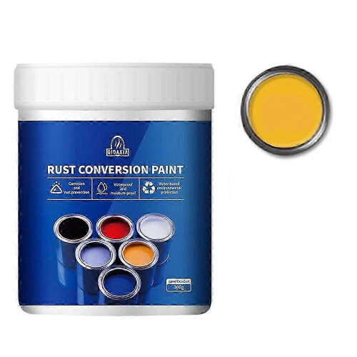 (500g, Yellow) Rust Converter, Weatherproof Rust Converter Paint for Metal, Effective Rust Conversion Paint