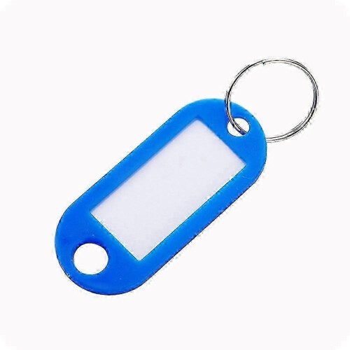 Rectangle Plastic Keychain Name Tag Keyring Pets Office Management 50Set 1