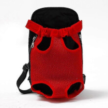 (red S) Travel Pet Dog Carrier Puppy Travel Mesh Backpack Front Portable Shoulder Bag