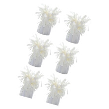 6Pcs Reflective PET Foil Balloon Weights For Weddings And-White