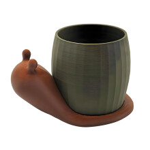 Plastic Snail Ocean Fleshy Plant Flower Pot for Home-Dark brown