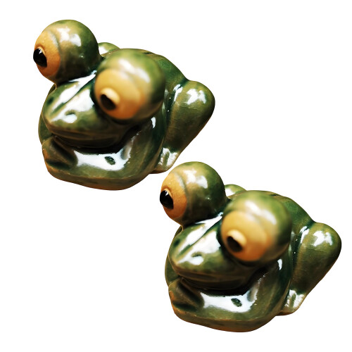 1 Stück/2 Stück Keramik-Laubfrosch-Statuette mit-B 2