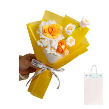 Artistique crocheté Forget Me Not Blooms cadeau de-Orange