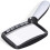 Rectangular reading magnifier with 5 LED lights, 2 intensity modes and 3x magnification for the elderly or those with poor eyesight, ideal for reading 1