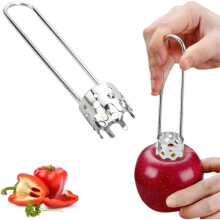 Red Pepper Seed Corer, Stainless Steel Multi-Function Fruit Vegetable Seed Remover Tool, Kitchen Utility Gadgets for Square Peppers, Pears