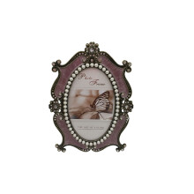 Cadre photo ovale antique unique avec des-Violet 6 pouces