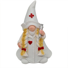 Sculpture de Gnomes mignon de médecin et-Infirmière