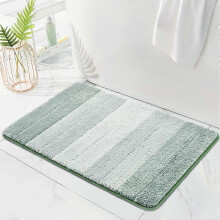 Ombre Bath Mat Bathroom Rugs, Non Slip Ultra Soft and Water Absorbent Bath Carpet Machine Washable Quick Dry Bedroom Door Mat Living Room Rug Green 17
