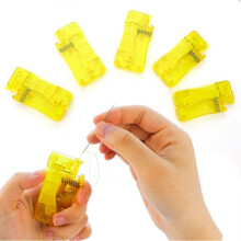 3.5x7.2cm 5 Pcs Automatic Needle Threader Easy Needle Threader Tool Self-Thread Guide Plastic Sewing Accessories Sewing Needle Device for Hand Stitchi