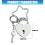 Fashionable Oversized Love Lock Keyring Perfect For-Silver 4