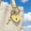 Practical Oversized Heart Lock Bag Charm With Star Clasp-Pink 5
