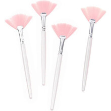 4pcs Mask Brush, Fan Brush, Soft Pink Facial Brush, Facial Applicator, for Applying Mask, Makeup