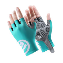 Zomerfietshandschoenen Nylon stof met zweetafvoerende-Blauwe M