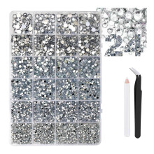 Jelly Color AB Effect Resin Nail Rhinestones-Transparent color