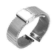 (22mm, Silver) 18mm 20mm 22mm 24mm Universal Milanese Watchband Quick Release Watch Band Mesh Stainless Steel Strap Wrist Belt Bracelet Black - jue