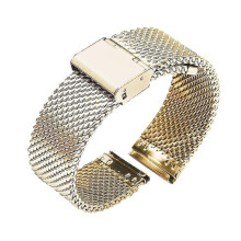 (18mm, Gold) 18mm 20mm 22mm 24mm Universal Milanese Watchband Quick Release Watch Band Mesh Stainless Steel Strap Wrist Belt Bracelet Black - jue