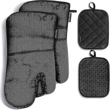 Oven Mitts Heat Resistant Pot Holders,oven Mitts Set Of 2 Oven Mitts - J