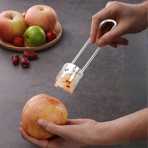 Red Pepper Seed Corer, Stainless Steel Multi-Function Fruit Vegetable Seed Remover Tool, Kitchen Utility Gadgets for Square Peppers, Pears 2