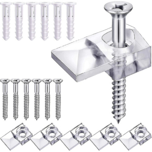 20 Pack Mirror Holder Clips Dlass Retainer Clips Kit Mirror Hanging Kit Mirror Hanging Hardware