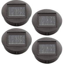 4 Pieces Replacement Solar Lights with Led Bulbs, Solar Top Lights Replacement, Led Solar Panel Lantern Cover for Outdoor Hanging Garden Lantern Qyroa