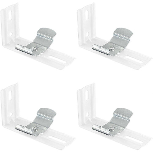 Set of 4 L-shaped right-angle Venetian blind mounting brackets