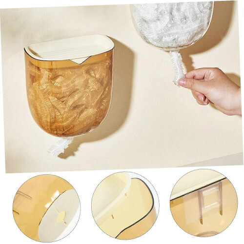 16.5x15.5x9cm Plastic Wrap Dispenser Box Storage Organizer Wall Mounted Fresh Keeping Storage Box Space Efficient Storage Easy Access Plastic 2