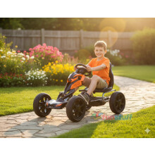 Thunder Eva Rubber Wheel Go Kart Orange